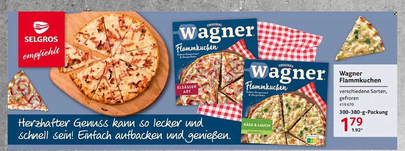 Wagner Flammkuchen - verschiedene Sorten, gefroren
