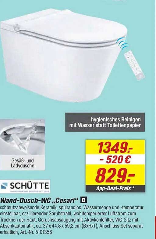 Wand-Dusch-WC „Cesari“