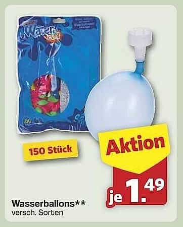 Wasserballons – 150 Stück für nur 1,49 €
