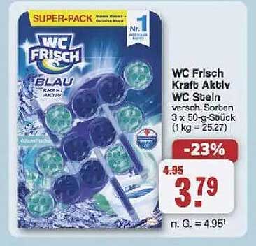 WC Frisch Kraft Aktiv WC Stein versch. Sorten 3 x 50-g Stück