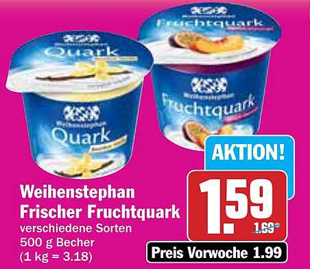 Weihenstephan Frischer Fruchtquark 500 g Becher