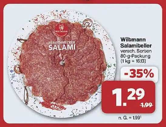 Wiltmann Salamiteller versch. Sorten 80-g-Packung