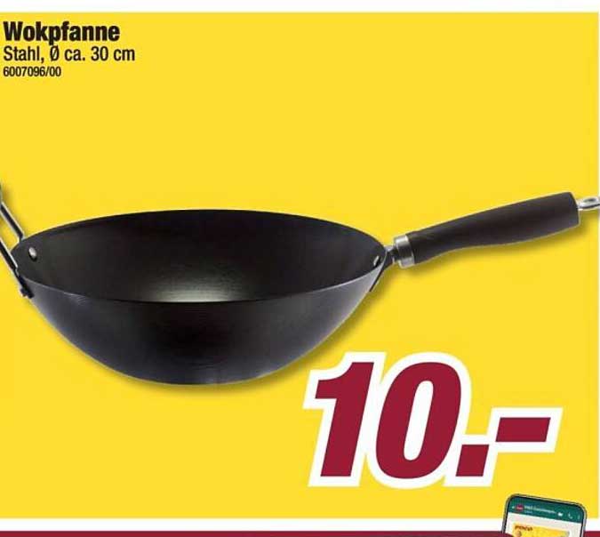 Wokpfanne Stahl, Ø ca. 30 cm