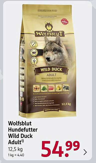 Wolfsblut Hundefutter Wild Duck Adult 12,5 kg
