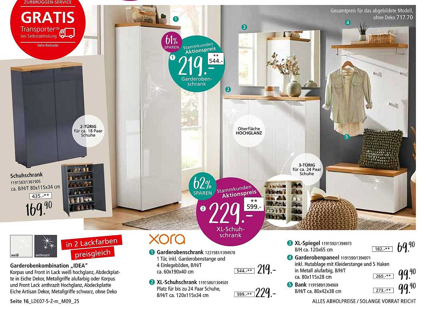 XL-Schuhschrank von Xora - jetzt zum Sonderpreis