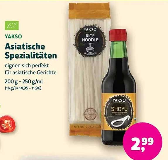 YAKSO Asiatische Spezialitäten – Rice Noodles und Shoyu