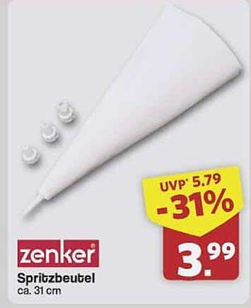 Zenker Spritzbeutel 31 cm - Ideal für kreative Backprojekte