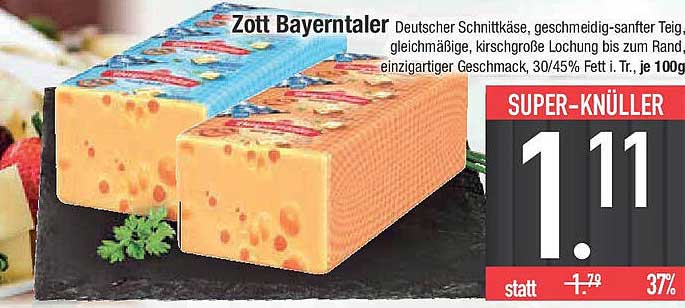 Zott Bayernter - Deutscher Schnittkäse