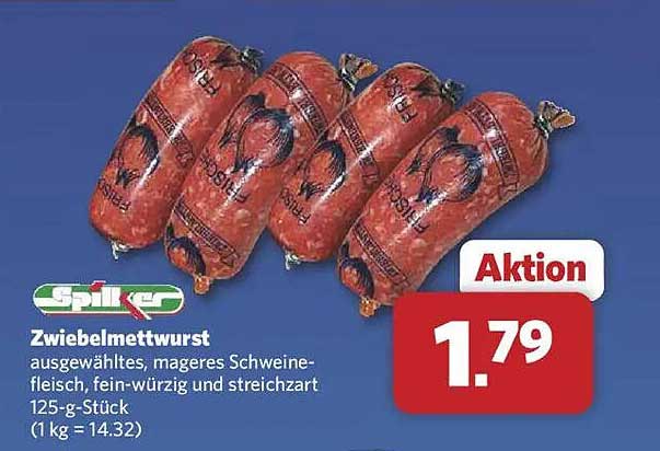 Zwiebelmettwurst - ausgewähltes, mageres Schweinefleisch