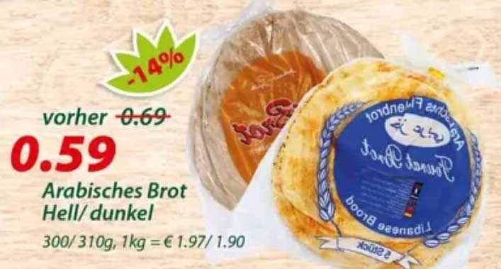 Arabisches Brot Hell/dunkel