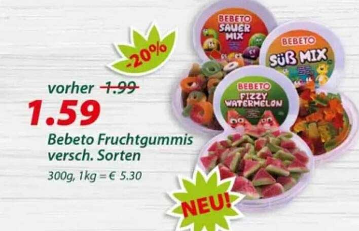 Bebeto Fruchtgummis versch. Sorten