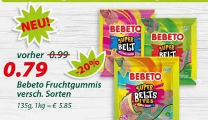 Bebeto Fruchtgummis versch. Sorten