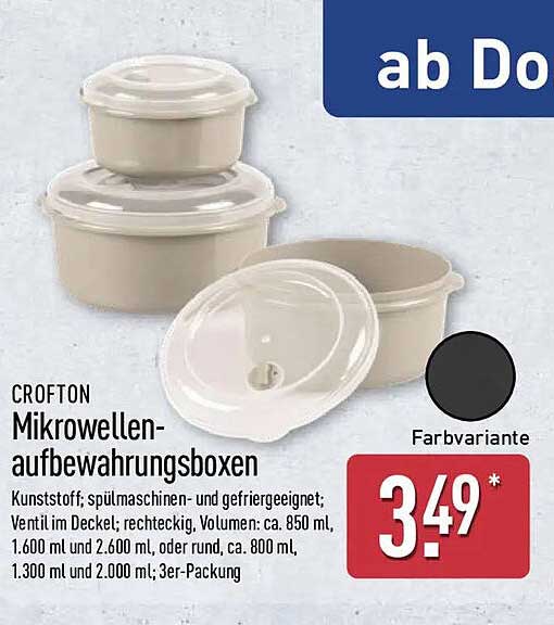 CROFTON Mikrowellen-aufbewahrungsboxen