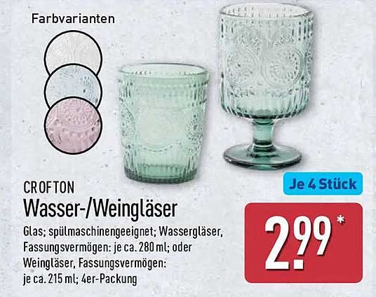 CROFTON Wasser-/Weingläser
