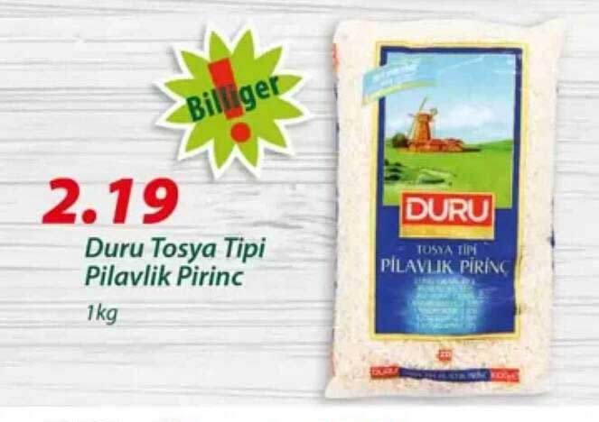 Duru Tosya Tipi Pilavlık Pirinc 1kg