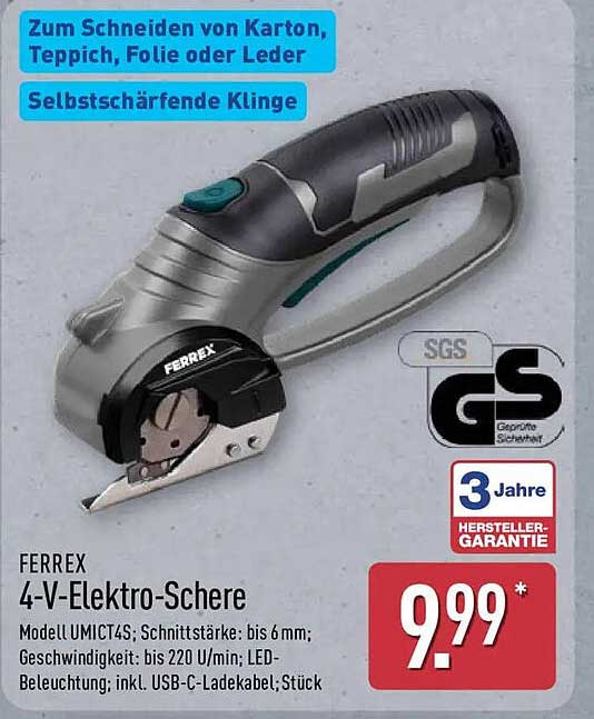 FERREX 4-V-Elektro-Schere