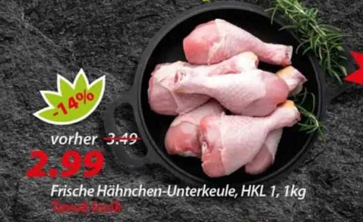 Frische Hähnchen-Untereule, HKL 1, kg
