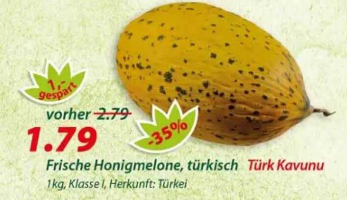Frische Honigmelone, türkisch Türk Kavunu
