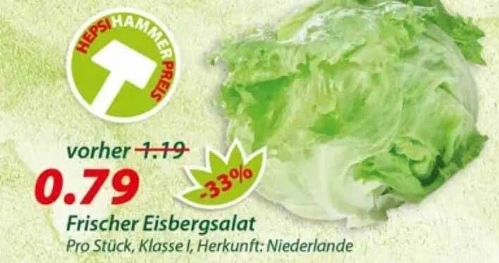 Frischer Eisbergsalat