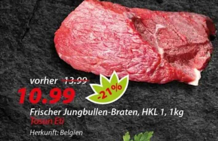 Frischer Jungbullen-Braten, HKL 1, 1kg