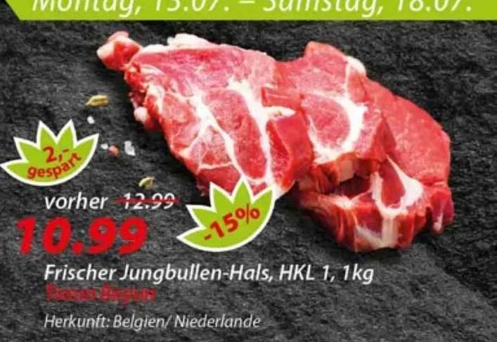 Frischer Jungbullen-Hals, HKL 1, 1kg