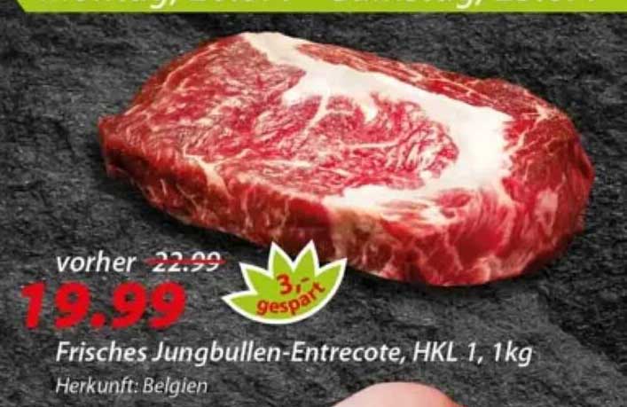 Frisches Jungbullen-Entrecote, HKL 1, 1kg