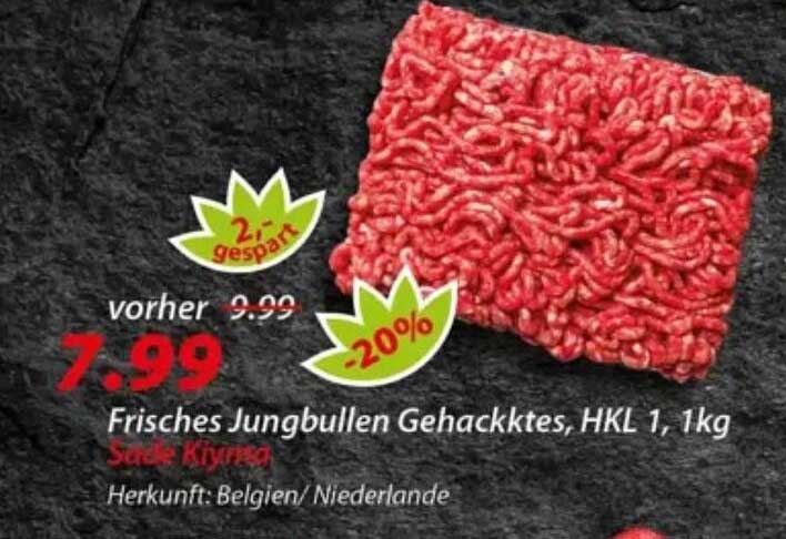 Frisches Jungbullen Gehacktes, HKL 1, 1kg