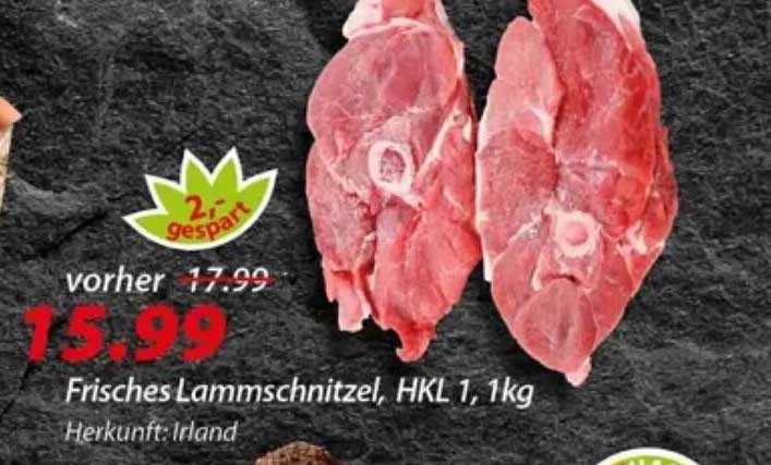Frisches Lammschnitzel, HKL 1, 1kg