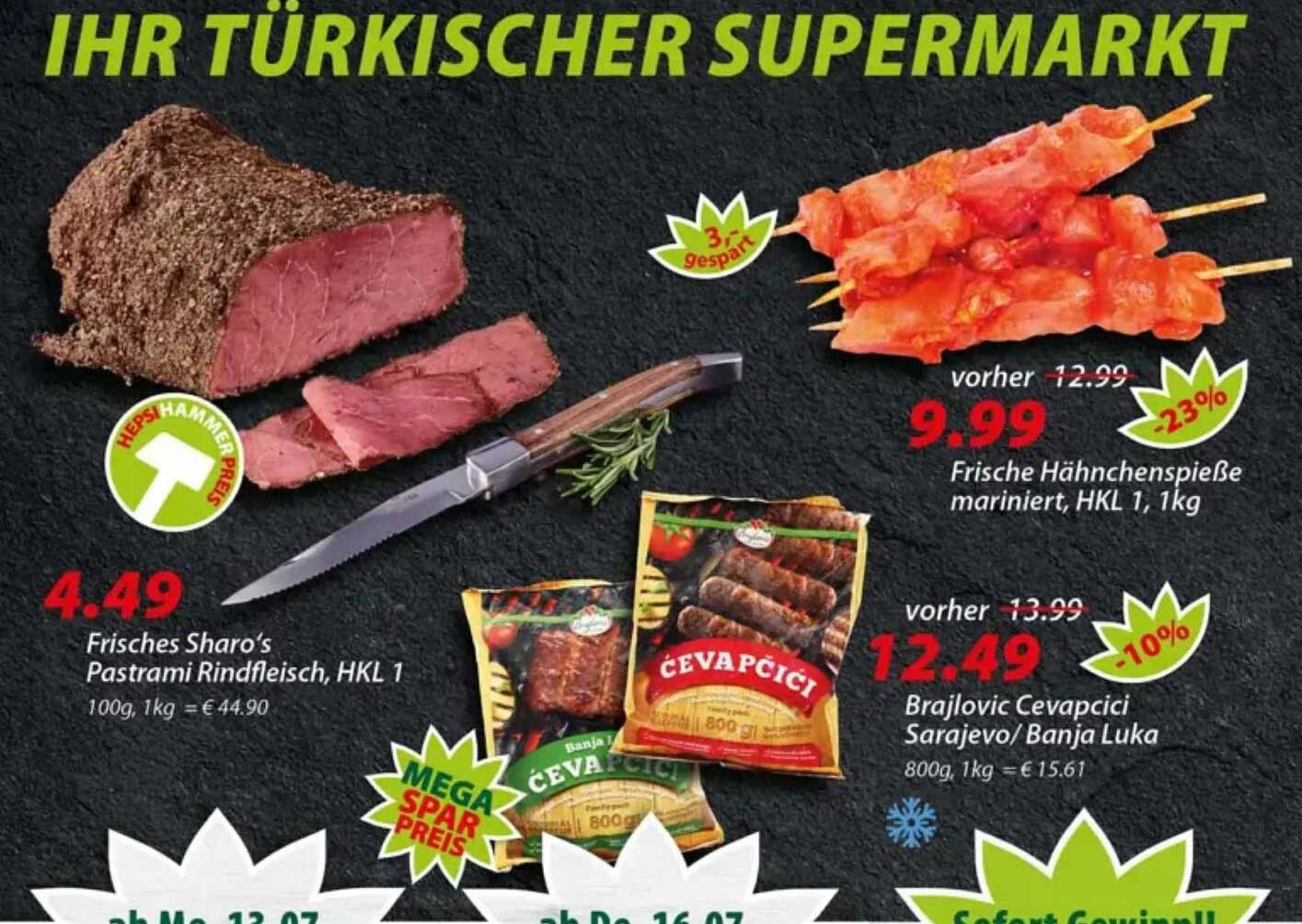 Frisches Shafo’s Pastrami Rindfleisch, HKL 1
