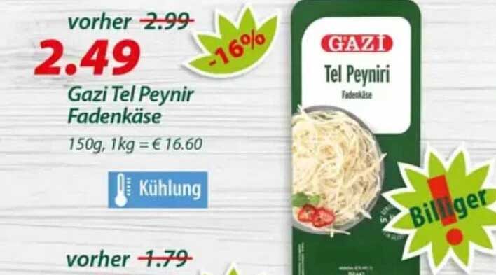 Gazi Tel Peynir Fadenkäse
