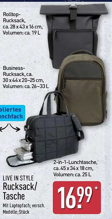 LIVE IN STYLE Rucksack/Tasche