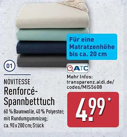 NOVITESSE Renforcé-Spannbetttuch