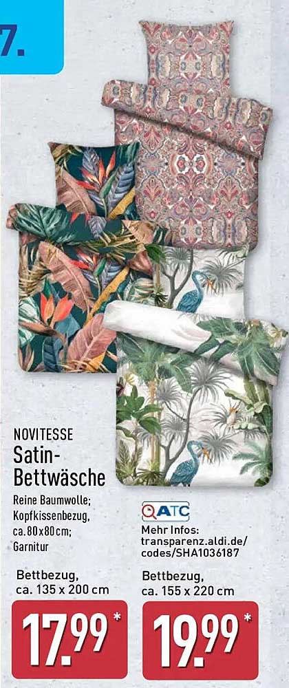 NOVITESSE Satin-Bettwäsche