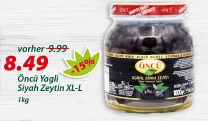 Öncü Yagli Siyah Zeytin XL-L 1kg