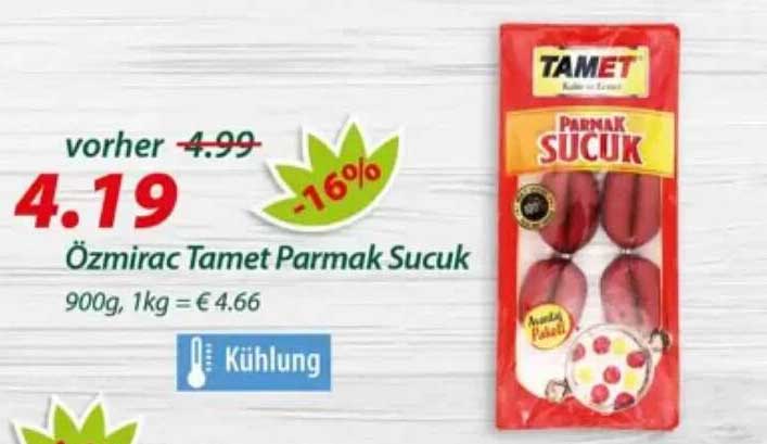 Özmirac Tamet Parmak Sucuk