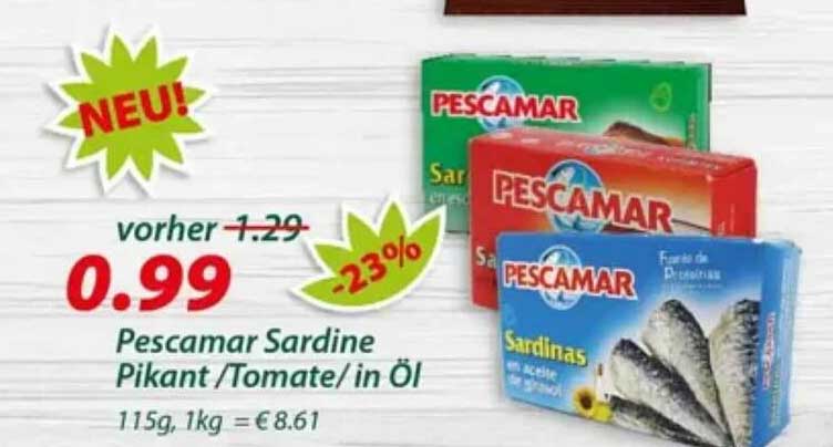 Pescamar Sardine Pikant /Tomate/ in Öl