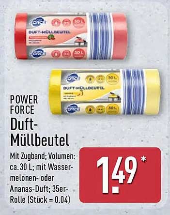 POWER FORCE Duft-Müllbeutel