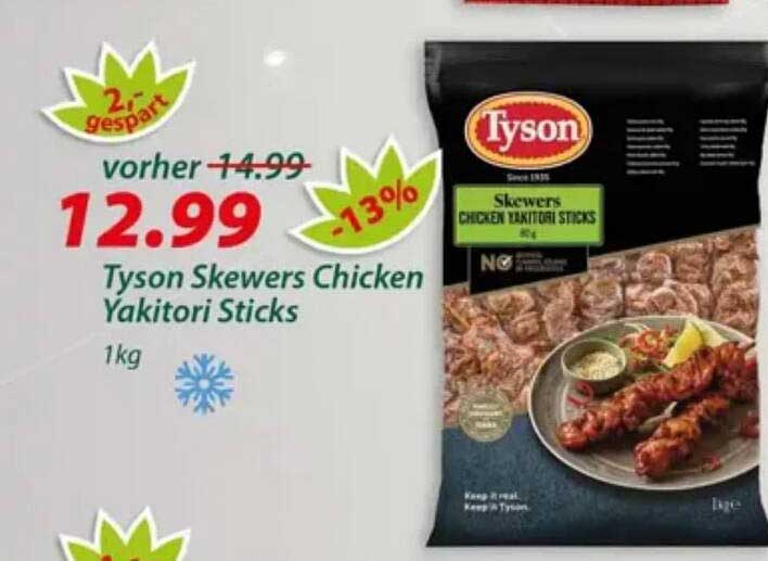 Tyson Skewers Chicken Yakitori Sticks
