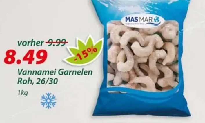 Vannamei Garnelen Roh, 26/30