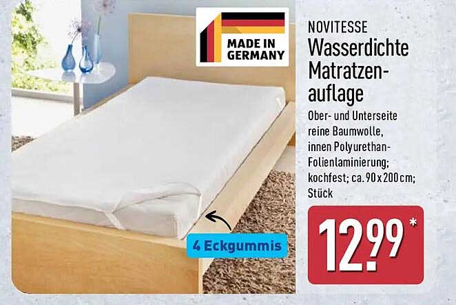 Wasserdichte Matratzenauflage