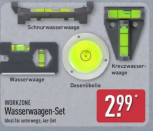 WORKZONE Wasserwaagen-Set