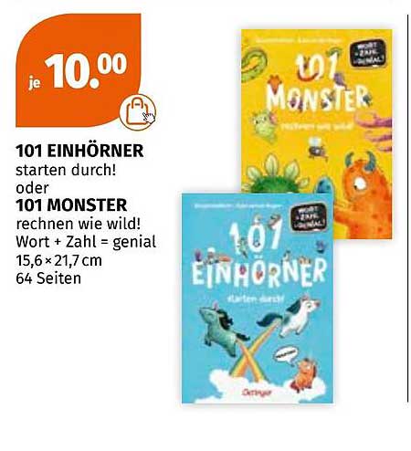 101 EINHÖRNER oder 101 MONSTER – Je 10,00 €