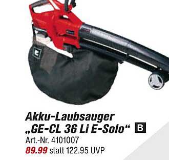 Akku-Laubsauger „GE-CL 36 Li E-Solo“