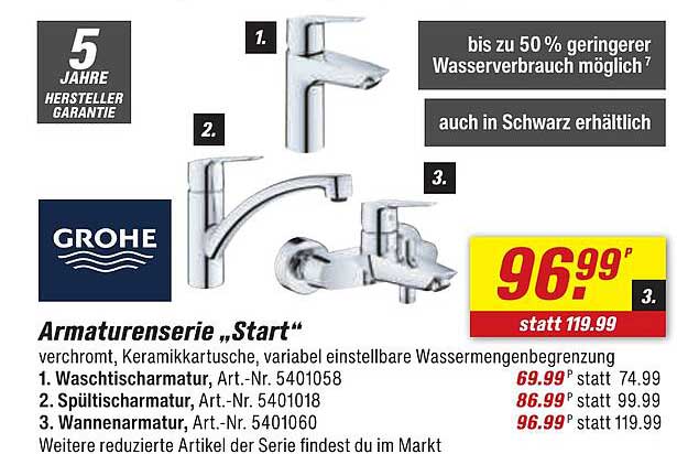 Armaturenserie „Start“ von GROHE