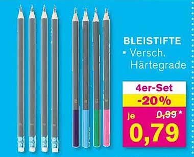 Bleistifte – Verschiedene Härtegrade im 4er-Set