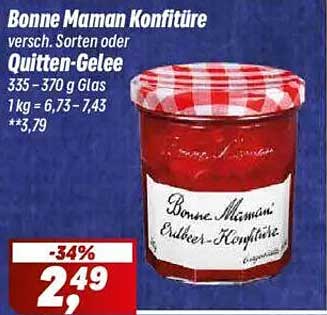 Bonne Maman Konfitüre - verschiedene Sorten oder Quitten-Gelee