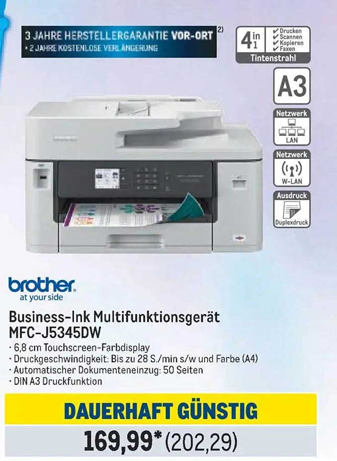 Business-Ink Multifunktionsgerät MFC-J5345DW