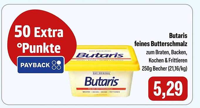Butaris feines Butterschmalz zum Braten, Backen, Kochen & Frittieren - 250g Becher