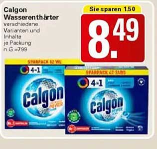 Calgon Wasserenthärter - verschiedene Varianten und Inhalte