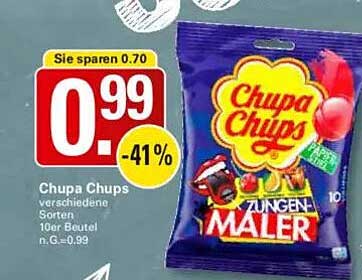 Chupa Chups Zungenmaler 10er Beutel - Verschiedene Sorten